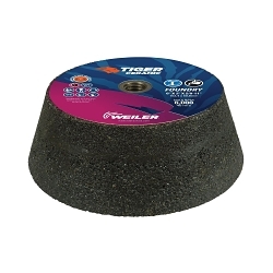Tiger® Ceramic 68400 Maximum Performance Superior Life Cut Grinding/Cup Wheel, 6 in Dia x 2 in THK, 16 Grit