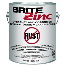 Weld-Aid® B-200 BRITE® ZINC® Cold Galvanizing Compound, 1 gal, Gray, 570 sq-ft, 69% Zinc Metal, Metallic