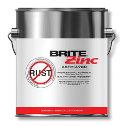 Weld-Aid® B-200 BRITE® ZINC® Cold Galvanizing Compound, 1 gal, Gray, 570 sq-ft, 69% Zinc Metal, Metallic