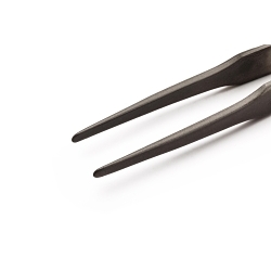 Weller® 2ASARU Acid Proof Heat Resistant Non-Magnetic Non-Rusting High Precision Tweezer, Flat/Round Tip, 4-3/4 in L, Stainless Steel, Anti-Glare Coated