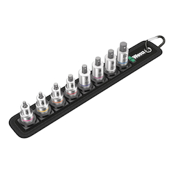 Wera® 05003971001 Belt B 2 Bit Socket Set With Holding Function, 3/8 in Drive, 8 Pieces