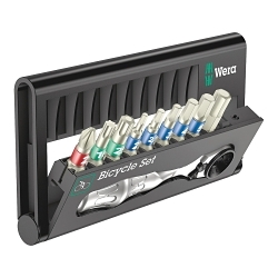Wera® 05004177001 Bicycle Set 9 Screwdriver Bit Set, 10 Pieces, Stainless Steel