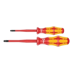 Wera® 05006470001 165 iS PZ/S # 1 + 2 Screwdriver Set With Reduced Blade Diameter, 2 Pieces