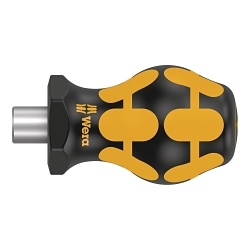 Wera® 05008881001 811/1 Stubby ESD Magnetic Bit Holding Screwdriver, 1/4 in Hex Drive, 65 mm OAL