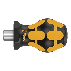 Wera® 05008882001 809/1 Stubby ESD Bit Holding Screwdriver With Retaining Ring, 1/4 in Hex Drive, 65 mm OAL