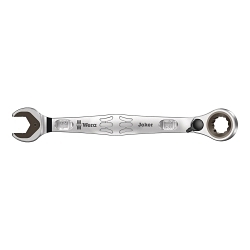Wera® 05020067001 Joker Switch Anti-Slip Combination Wrench With Switch Lever, 12 mm Wrench, 6/12 Points, 15 deg Offset, 171 mm OAL, Chrome Molybdenum Steel, Nickel Chromium