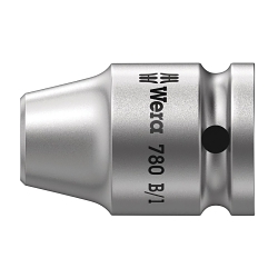 Wera® 05042655001 780 B Adapter, For Use With DIN ISO 1173-C 6.3 1/4 in Hex Drive Insert Bits, 3/8 in Female Square Drive, 1/4 in Hex Drive