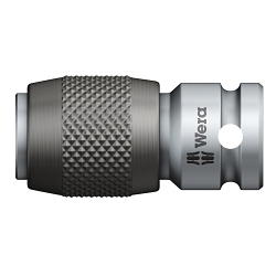 Wera® 05042750001 784 A/1 Adapter With Quick-Release Chuck, For Use With DIN ISO 1173-C 6.3 1/4 in Hex Drive Insert Bits, 1/4 in Female Square Drive, 1/4 in Hex Drive