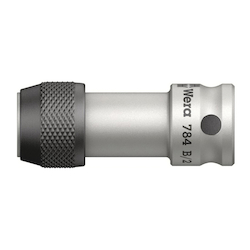 Wera® 05042765001 784 B Adapter With Quick-Release Chuck, For Use With DIN ISO 1173-C 8 5/16 in Hex Drive Insert Bits, 3/8 in Female Square Drive, 5/16 in Hex Drive