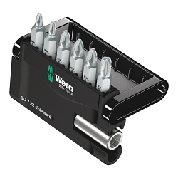 Wera® 05056296001 Bit-Check 7 PZ Universal 1 Screwdriver Bit Set, 7 Pieces