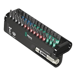 Wera® 05057697001 Bit-Check 30 Impaktor 2 Bit-Check Impaktor, 30 Pieces, 145 mm OAL, Magnetic, Rough Diamond Coated