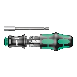Wera® 05073241001 Kraftform Kompakt 28 Imperial 1 Screwdriver Bit Set With PH/SL/Square Bits, 6 Pieces, Ergonomic Grip Handle