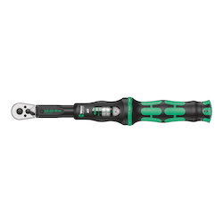 Wera® 05075604001 Click-Torque A 5 Adjustable Torque Wrench, 1/4 in Drive, 2.5 to 25 N-m, Square Drive Reversible Ratchet/Teardrop Head, 0.1 N-m Graduation, 11-27/64 in OAL, DIN EN ISO 6789-1:2017-07