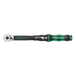 Wera® 05075611001 Click-Torque B 2 Adjustable Torque Wrench, 3/8 in Drive, 20 to 100 N-m, Square Drive Reversible Ratchet/Teardrop Head, 0.5 N-m Graduation, 15-15/16 in OAL, DIN EN ISO 6789-1:2017-07