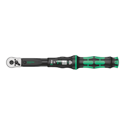 Wera® 05075620001 Click-Torque C 1 Adjustable Torque Wrench, 1/2 in Drive, 10 to 50 N-m, Square Drive Reversible Ratchet/Teardrop Head, 0.25 N-m Graduation, 14-11/64 in OAL, DIN EN ISO 6789-1:2017-07