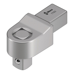 Wera® 05078345001 7783 C Interchangeable Torque Wrench Head With Safety Pin, 40 mm L x 30 mm W Square Non-Ratcheting Head, 1/2 in Drive, 65 mm OAL, For Use With Click-Torque X Series 14 x 18 mm Holder Torque Wrench