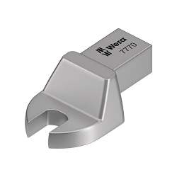 Wera® 05078600001 7770 Interchangeable Torque Wrench Head With Safety Pin, 22 mm L x 22 mm W Open End Head, 7 mm Drive, 39 mm OAL, For Use With Click-Torque X Series 9 x 12 mm Holder Torque Wrench