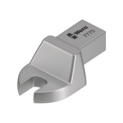 Wera® 05078602001 7770 Interchangeable Torque Wrench Head With Safety Pin, 22 mm L x 22 mm W Open End Head, 9 mm Drive, 39 mm OAL, For Use With Click-Torque X Series 9 x 12 mm Holder Torque Wrench