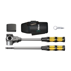 Wera® 05133862001 8002 C KOLOSS All Inclusive Set Ratchet Set, 1/2 in Drive, Hammer Head, 5 Pieces, Nickel Plated