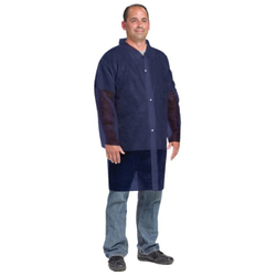 PIP® 3511B/M Standard Weight Lab Coat, M, Blue, Spunbond Polypropylene, 24 in Chest