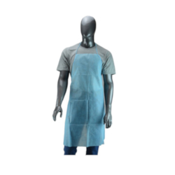 PIP® U2510B Industrial Bib Apron, Blue, Spunbond Polypropylene, 36 in L