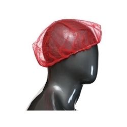 PIP® UB-21-1000R UB-1000 Latex Free Standard Weight Disposable Bouffant Cap, 21 in, Red, Spunbond Polypropylene