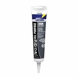 White Lightning® W11001005 3006 ULTRA® All Purpose Elastomeric Sealant, 5.5 oz Squeeze Tube, Clear, Silicone Acrylic Latex Base