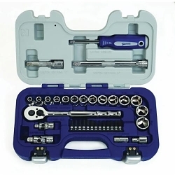 Williams® 50613 SUPERTORQUE® Basic Hand Tool Set, 3/8 in Drive, 35 Pieces, Chrome Vanadium Steel