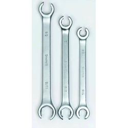 Williams® JHW11691 6-Point Double Head Flare Nut wrench Set, 3 Pieces, Satin Chrome