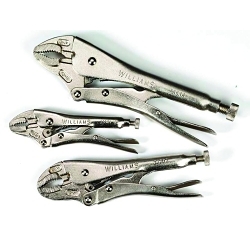 Williams® JHW23072 Plier Set, Locking, 3 Pieces, Serrated Jaw Surface