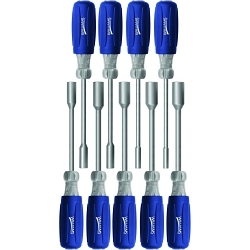 Williams® JHW24051 Long Shaft Nutdriver Set, 3/16 to 5/8 in, 9 Pieces, 9 in OAL, Cushion Grip Handle