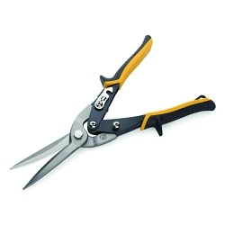 Williams® JHW28221 Specialty Aviation Snip, 20 ga Cold Rolled Steel, 26 ga Stainless Steel Cutting, 3 in L of Cut, Long/Straight Snip, Plastic Handle, Comfort Grip