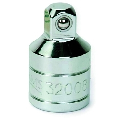 Williams® JHW32008 Socket Adapter, Polished Chrome, 3/8 in Male Drive, 1/2 in Female Drive, ANSI B107.10M