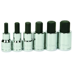 Williams® JHW32904 Socket Set, 6 Pieces, Polished Chrome