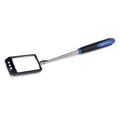 Williams® JHW40256 LED Lighted Telescoping Inspection Mirror, 2-1/4 x 3-1/2 in Mirror, 6-1/2 in L, Cushion Grip Handle