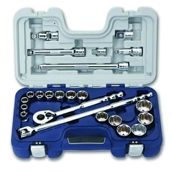 Williams® JHW50609 SUPERTORQUE® Basic Hand Tool Set, 1/2 in Drive, 23 Pieces, Chrome Vanadium Steel