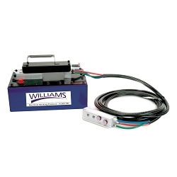 Williams® JHW5AS380 Air Hydraulic Pump, 11 cu-in/min Load, 65 cu-in/min No Load Oil Displacement Rating, 3/8-18 NPTF Fluid Port, 1/4-18 NPTF Air Inlet
