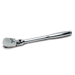 Williams® JHWB-52EHFB Enclosed Flex Head Ratchet, 3/8 in Drive, 9-11/16 in OAL, Steel, Polished Chrome