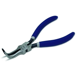 Williams® JHWPL-126C Chain Nose Plier, 1-1/4 in L, Curved/Serrated/Thin Bent Steel Jaw, 6-1/4 in OAL
