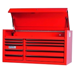 Williams® JHWW55TC10 Professional Top Chest, 28-1/2 in H x 55 in W x 24 in D, Aluminum Handle/Steel Drawer
