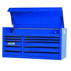 Williams® JHWW55TC10BL Professional Top Chest, 28-1/2 in H x 55 in W x 24 in D, Aluminum Handle/Steel Drawer