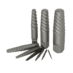 Chicago-Latrobe® 65039 1819 Screw Extractor Set, 9 Pieces, For Use With Broken Screws, Bolts or Other Threaded Part, HSS