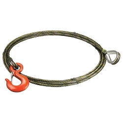 Lift-All® 12WEIX50 Winch Line Extension Cable, 1/2 in Dia, 50 ft L, 4.2 ton Load, 6x19 Strand, Steel