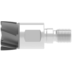 WNT 5001510100 Type W Screw-in Cutter, 0.3937 in Dia Cutting, Solid Carbide