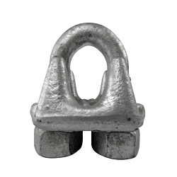 Lift-All® 118FC Drop Forged Clip, 1-1/8 in Cable, Steel, 6 Clips, 34 in Rope Turn Back