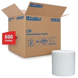 WypAll* 05820 L30 Professional Disposable Wiper, DRC, White