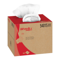 WypAll* 54015 X60 Reusable Dry Wipes, 11.1 in W, 252 Sheets Capacity, HydroKnit, White