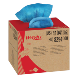 WypAll* ShopPro® 41041 X80 Disposable Wiper, Hydroknit*, Blue