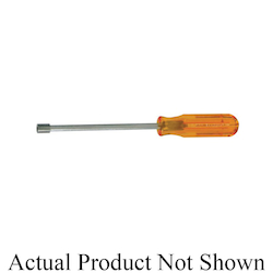 Weller® 10MN Hex Drive Nutdriver, 5/16 in, Hollow Shank, Amber Contoured Grip Handle, Polished Chrome