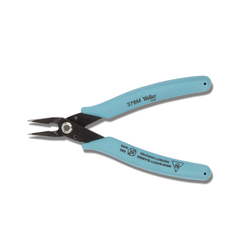 Weller® 378MN Thin Long Reach Plier, Serrated/Straight Steel Jaw, 1-1/4 in L x 17/32 in W Jaw, 5-1/2 in OAL, 3/64 in W Tip